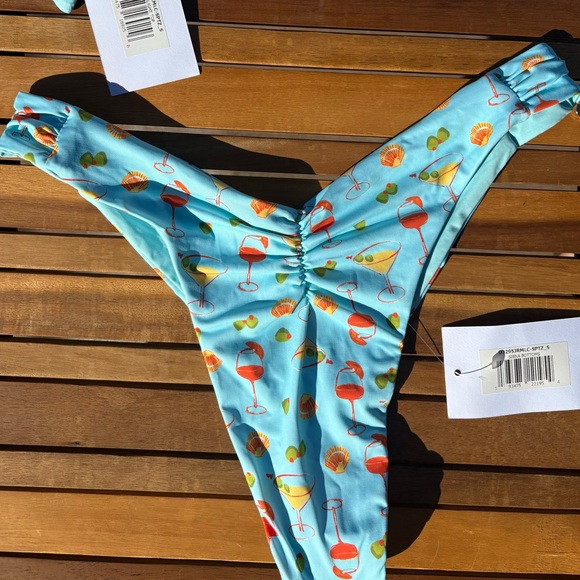 LARGE NWT Blue Orange Spritz Dippin' Daisy's Swim Bikini - Picture 4 of 6